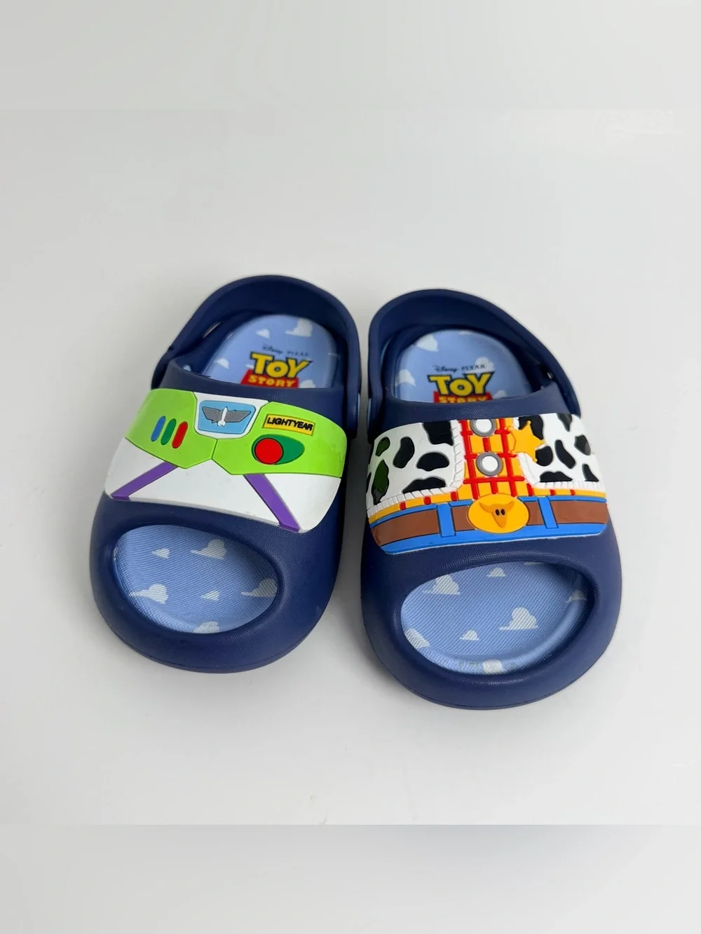 Disney Toy Story Navy Kids' Sandals with Buzz & Woody Details